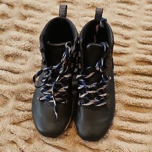 Merrell Black Ankle Hiking Boots with Blue-Accent Laces